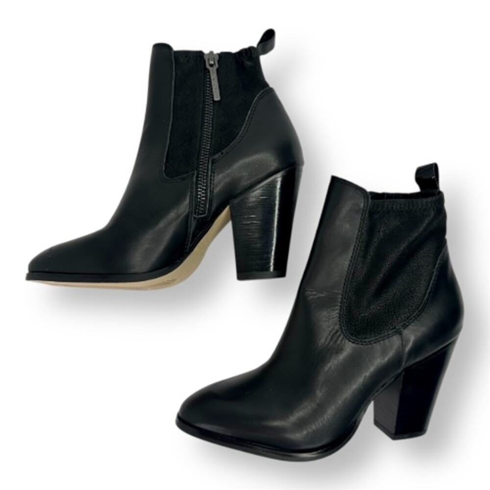 Donald J Pliner Women's Senor 1 Bootie Size 5.5 Black Calf Heeled Chelsea Boot